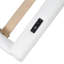 Lit plateforme tapissier simple confortable avec garde-corps et charge moderne - station de type C pratique de taille blanche