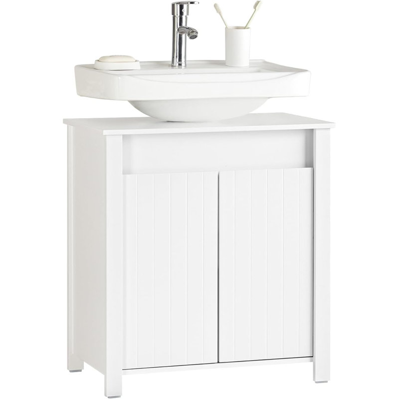 Lyvia 60cm Single Bathroom Vanity Base Only in White