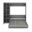 Lit escamotable mural Murphy avec tablettes, garde-robe et DEL-1053997203-1053997200