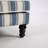 Upholstered Accent Chair, Vintage Armchair with Blue and White Striped Linen Fabric