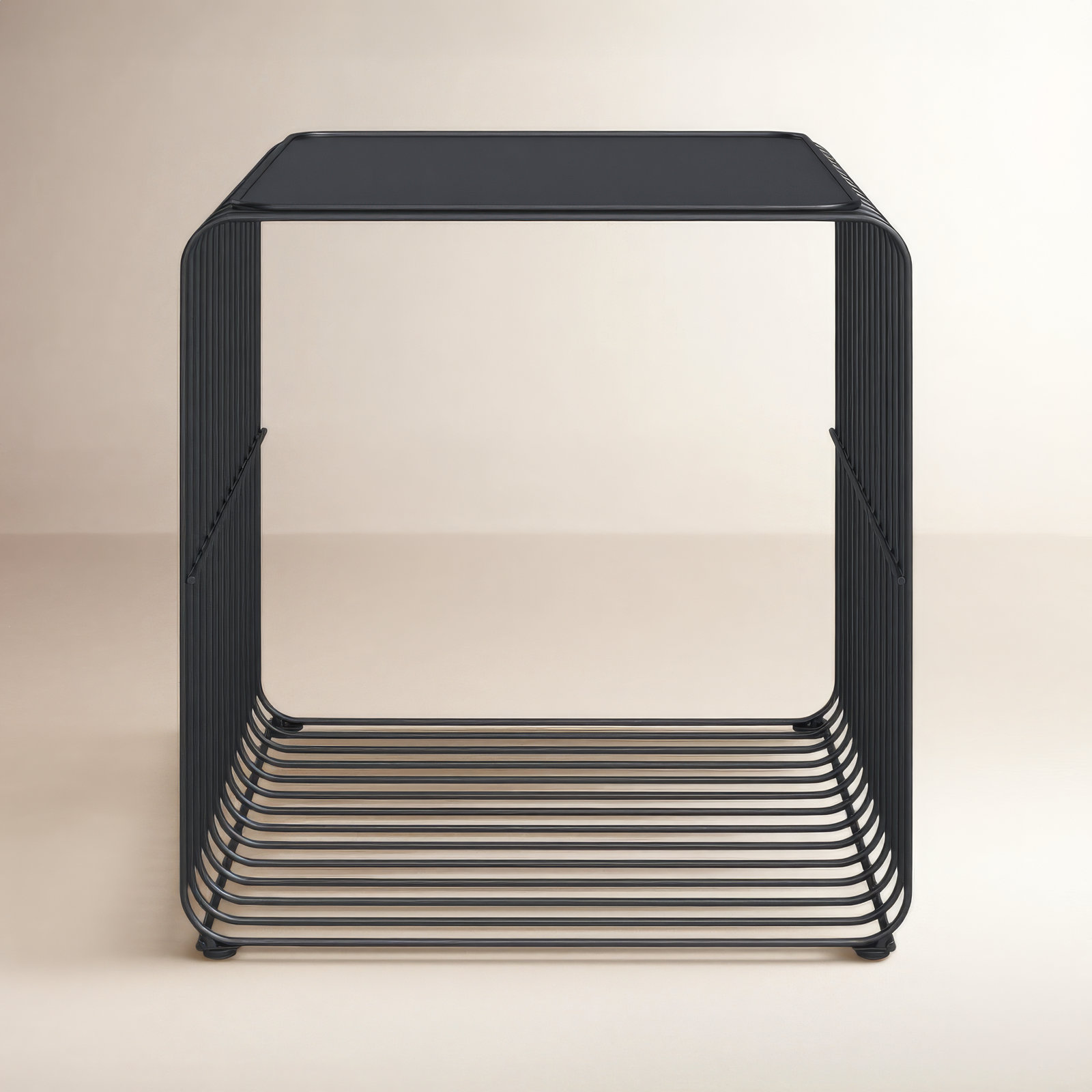 Lucillie Steel Block End Table with Storage