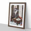 Lady Writing a Poem by Yashima Gakutei - Picture Frame Painting Print-55582415-55582413