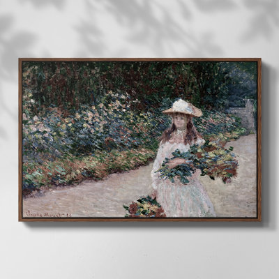«Young Girl in the Garden at Giverny», 1888 - Claude Monet, toile tendue avec châssis