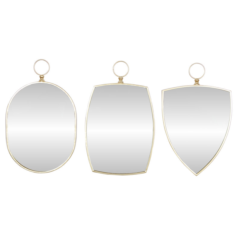 Ensemble de 3 miroirs à fixer au mur