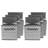 Sorbus 6 Pack 11" Foldable Fabric Storage Cube Bins with Handles in Grey Chevron-1040245254