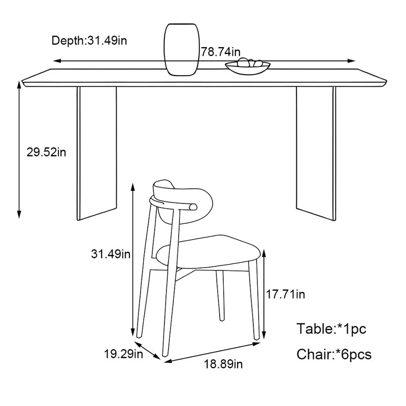 Jerimiah, 29.52" H x 78.74" L x 31.49" W