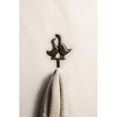 CAST IRON HOOK - FantasHome Wall Mounted Cast Iron Home Décor Single Hook (Ducks)