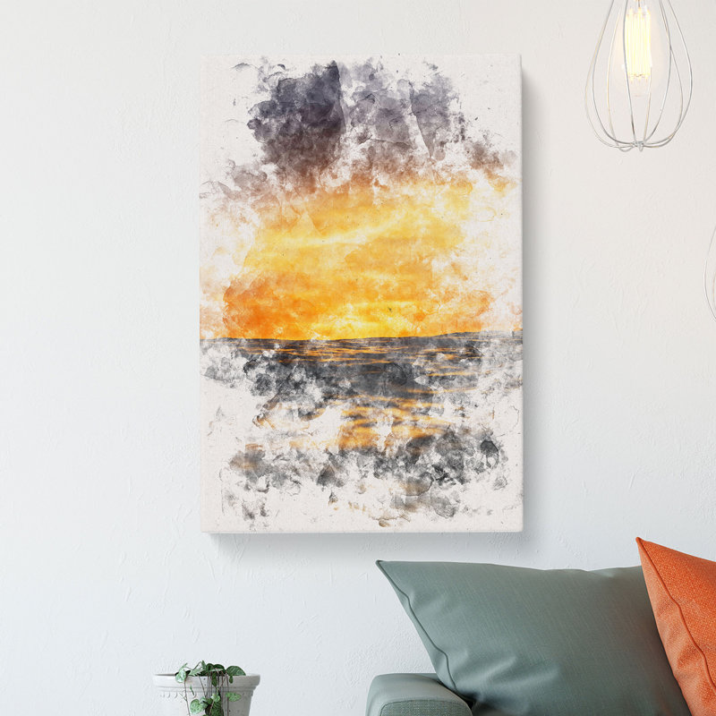 Ocean Of Clouds Abstract - Wrapped Canvas, 91cm H x 60cm W x 3cm D