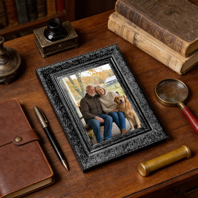 Cadre photo noir de table 1PC 5 "x 7" avec un cadeau