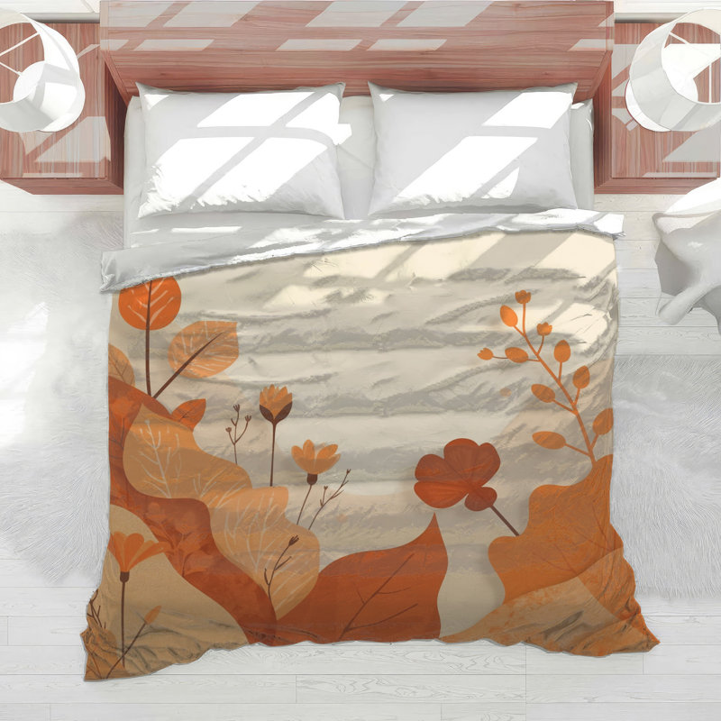 Édredon Autumn Foliage Illustration, Simple extra long