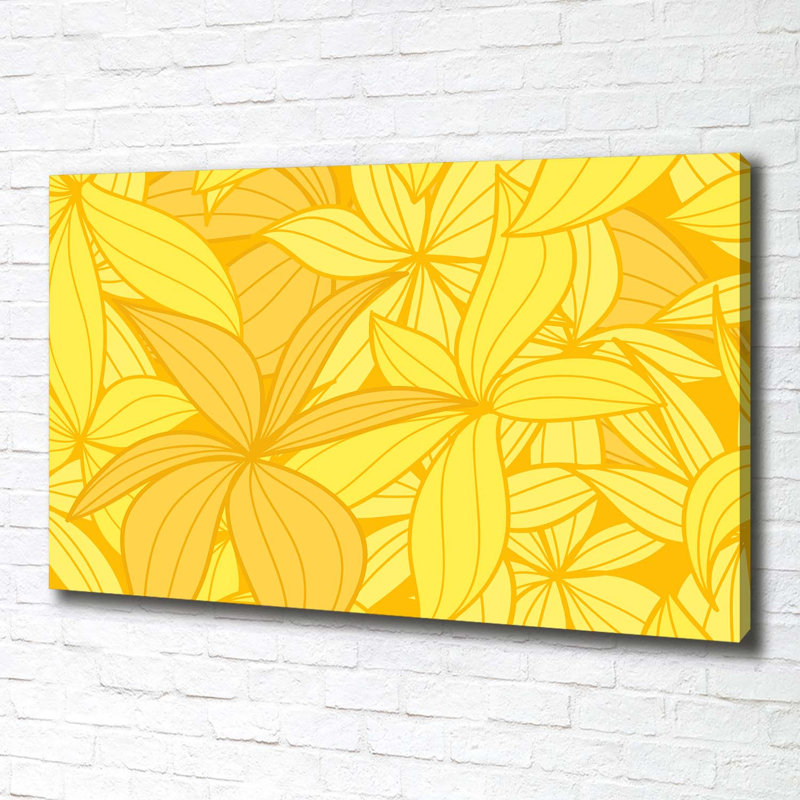 Yellow Flowers Background - Wrapped Canvas Print