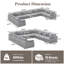 Canapé modulaire symétrique en U rembourré-1704755802