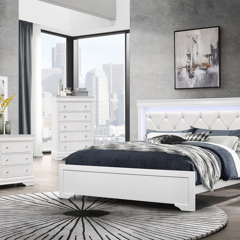 Commode en crocodile Shaker, Blanc