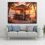 Art mural en verre trempé Tropical Beach Tiki Bar-186299100