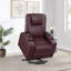 Macklin Black Upholstered Power Lift Massage Recliner-361582622