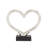 Dorron Ceramic Heart Decorative Sculpture with Black Base-1858370367