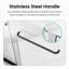 Porte de douche coulissante double semi-sans cadre, porte de douche à dérivation, porte en verre trempé Sgcc