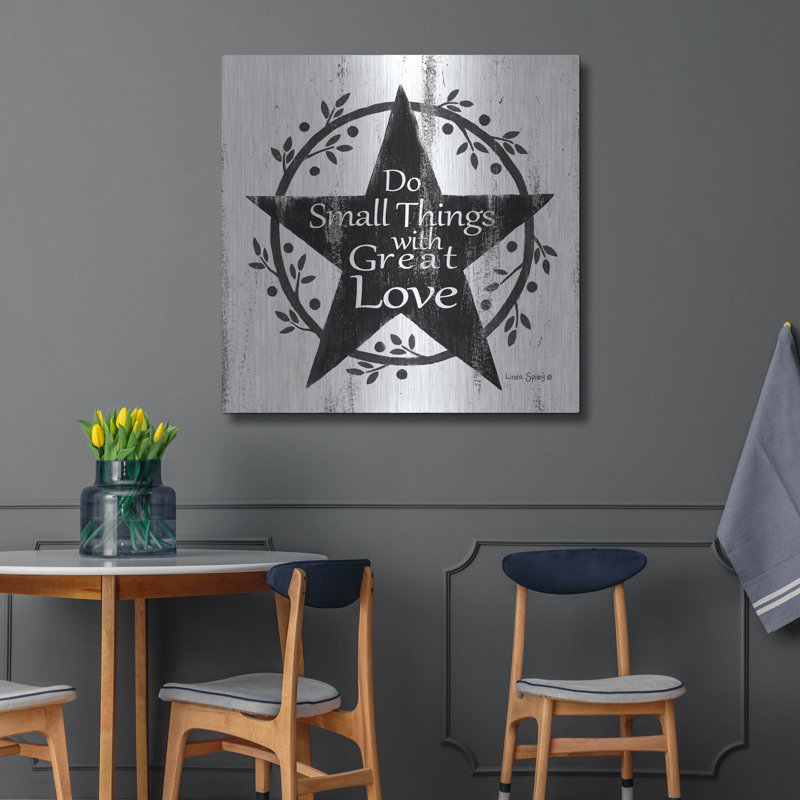 Luxe Métal Art «Do Small Things With Great Love» B «Do Small Things With Great Love» par Linda Spivey, H 36 po x l 36 po