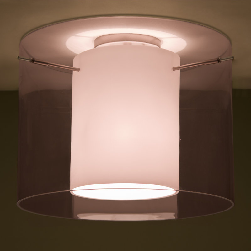 Plafonnier semi-encastré d’extérieur Morena, H 10,63 po x l 11,75 po x P 11,75 po, Améthyste