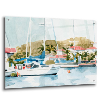 Epic Art 'Vintage Vacation 2'  by Emma Caroline Acrylic Glass Wall Art, 36" x 24"