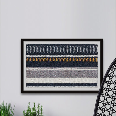 Black And Grey Lines - Single Picture Frame Print