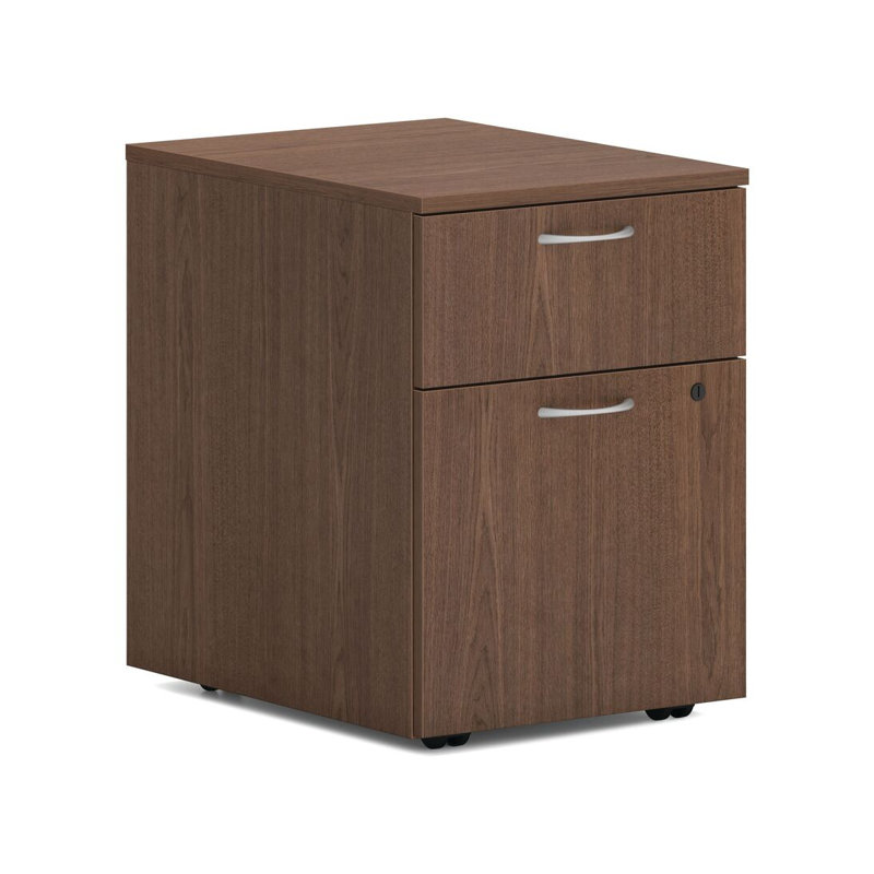 Piédestal mobile HON MOD, 1 boîte / 1 tiroir-classeur, l 15 po, noyer sépia, Noyer sépia