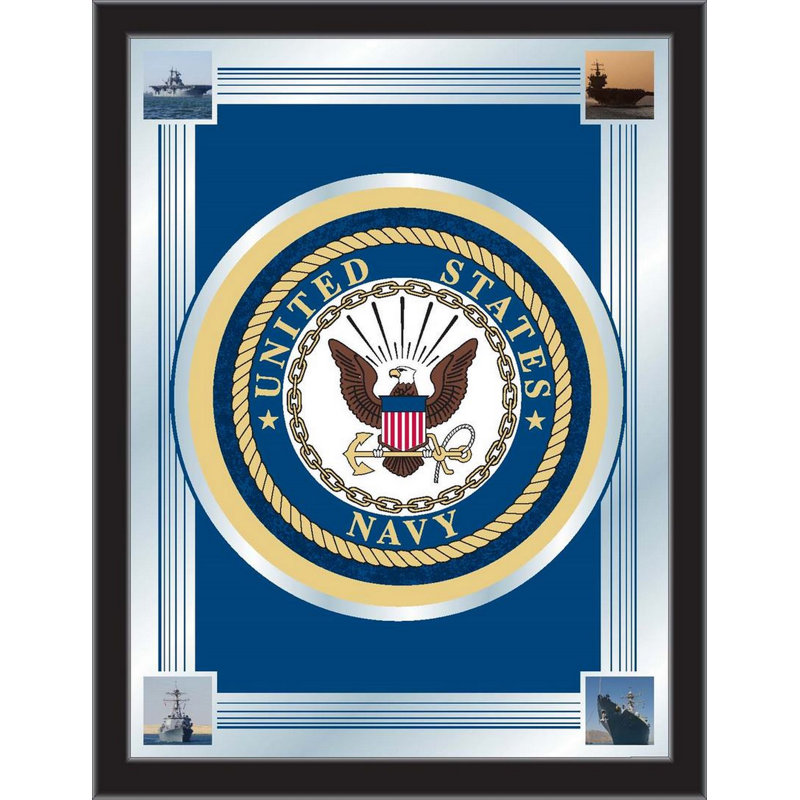 « logo mirror », impression encadrée US Armed Forces, Bleu marine