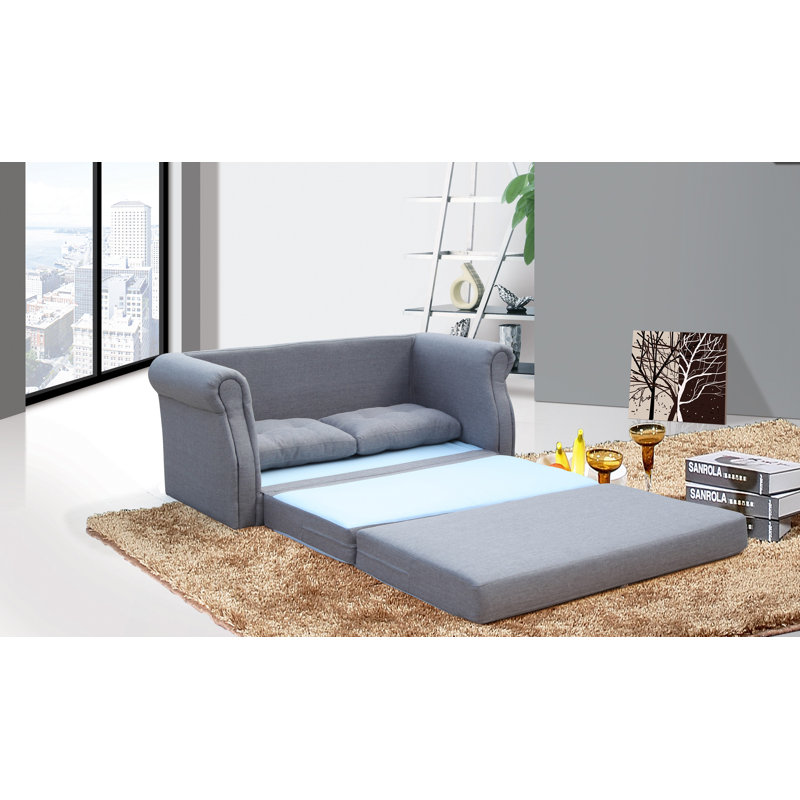 Schaible Upholstered 57.5'' Sleeper Sofa, Gray