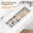 3-Panel Mirror Vanity with Lighted Smart Mirror, Charging Station & Hair Dryer Holder, Corner Glass Top, Fluted Drawers + Glass Cabinets, 9‑Grid Organizer, Stool Included-547411457