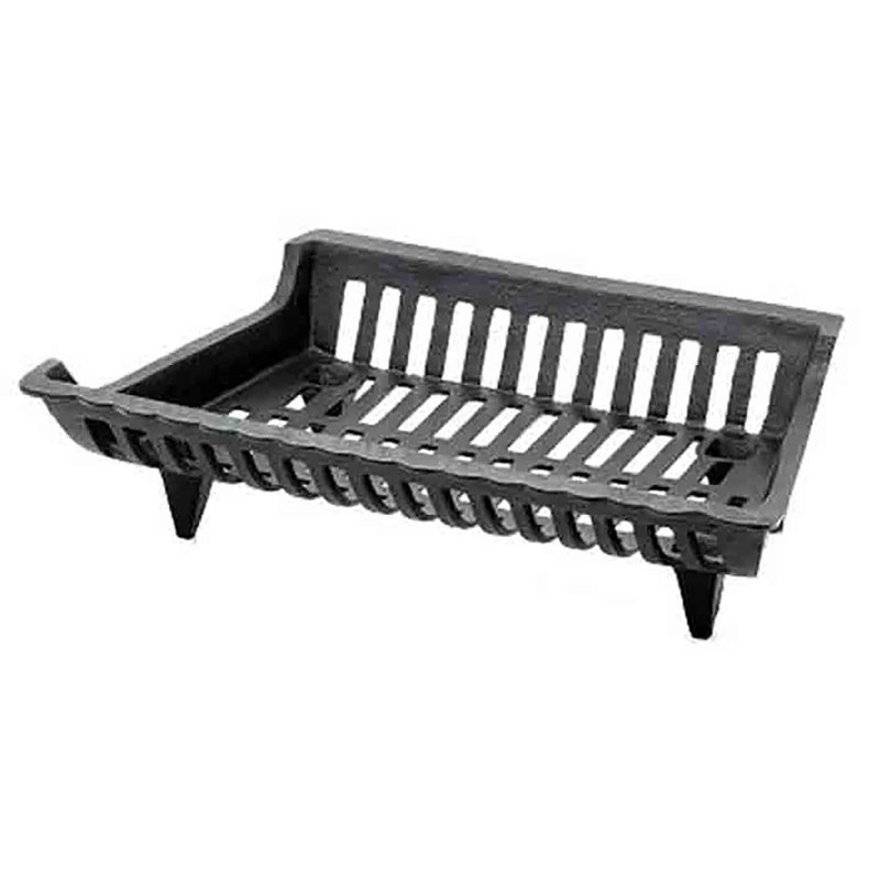 Patmos Iron Fireplace Grate, 4.8" H x 18" W x 12" D