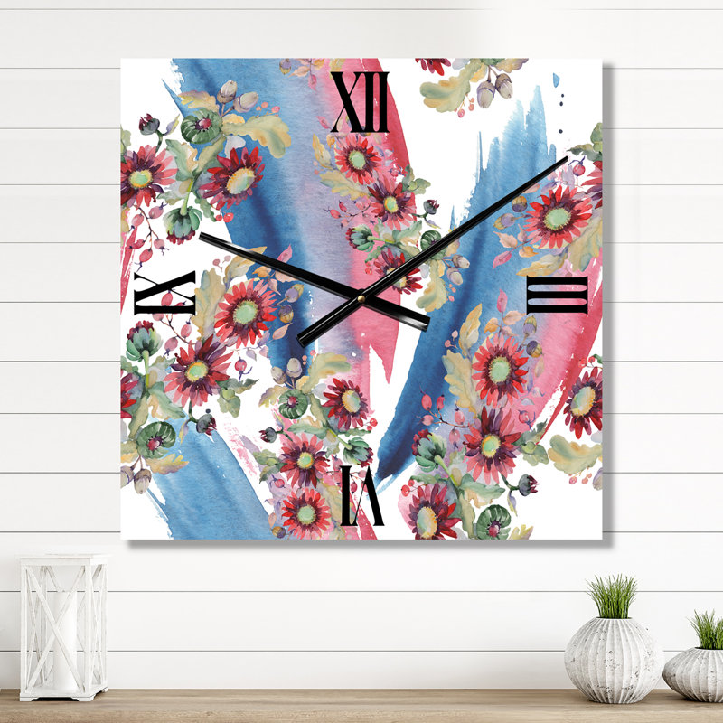 Horloge murale Aster and Acorn Bouquet, Petit