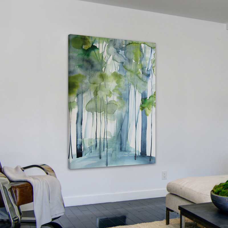 Reproduction d’art sur toile tendue « new growth » par christine lindstrom, H 18 po x l 12 po
