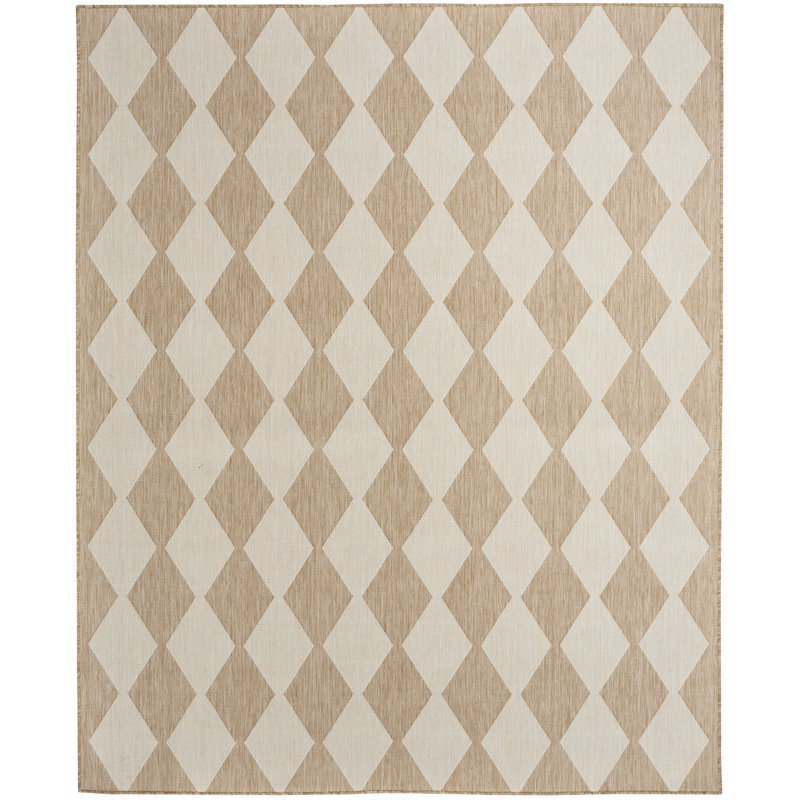 Positano Indoor/Outdoor Area Rug, Rectangle 8' x 10', Tan
