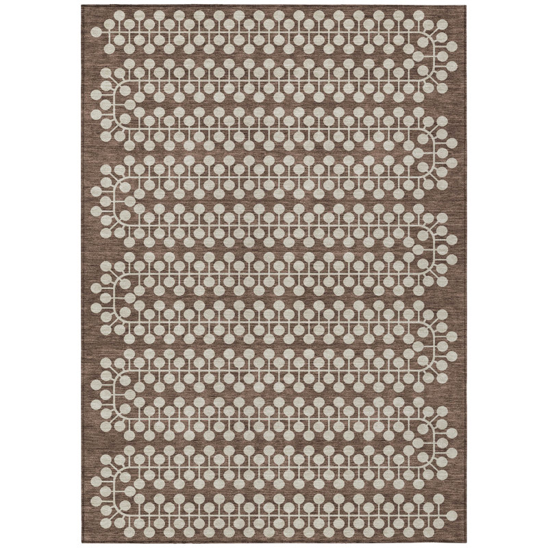 Machine Washable Indoor/Outdoor Boruta ACN2247 Geometric Rug, Rectangle 3' x 5'
