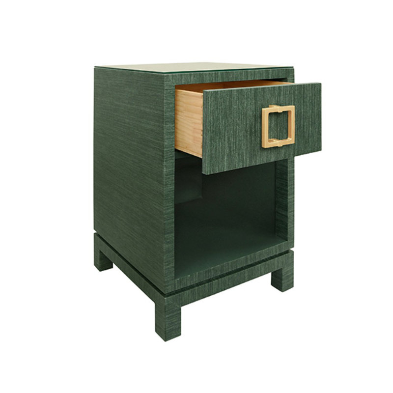Blair Glass End Table, Green