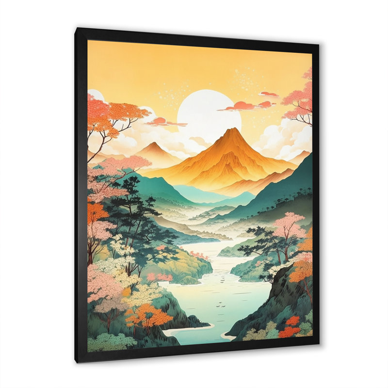 «Snow Covered Mountain Peaks III», reproduction d'art sur toile, Cadre photo noir, H 20 po x l 12 po x P 1 po