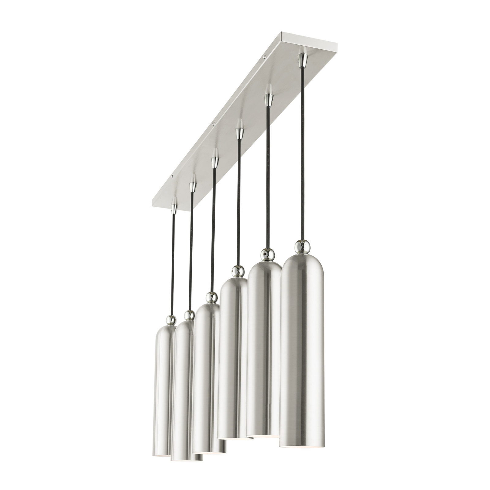 Veikko Dimmable 6-Light Pendant, Brushed Nickel