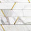 Matrix Trapezoid Marble And Brass Tile