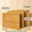 Set Of 8 Solid Bamboo Placemats & Drink Coasters, 4 Table Mats + 4 Matching Coasters, Non-Slip Heat & Stain Resistant Wipeable Dining Table Mats, 29cm x 19cm x 1cm