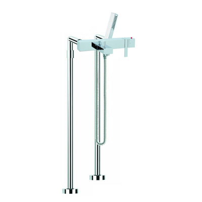 Brick 1 Handle Floor Clawfoot Tub Faucet with Diverter