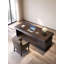 Solid Wood Writing Desk with Built-In Electrical Outlet