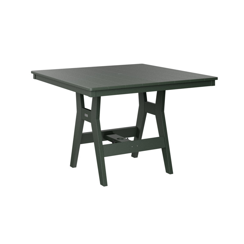 Harbor Outdoor Square Dining Table, 35.5" H x 28" W x 28" D, Slate/White