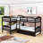 Twin-Over-Twin and Twin L-Shaped Wood Bunk Bed With Trundle-70507689