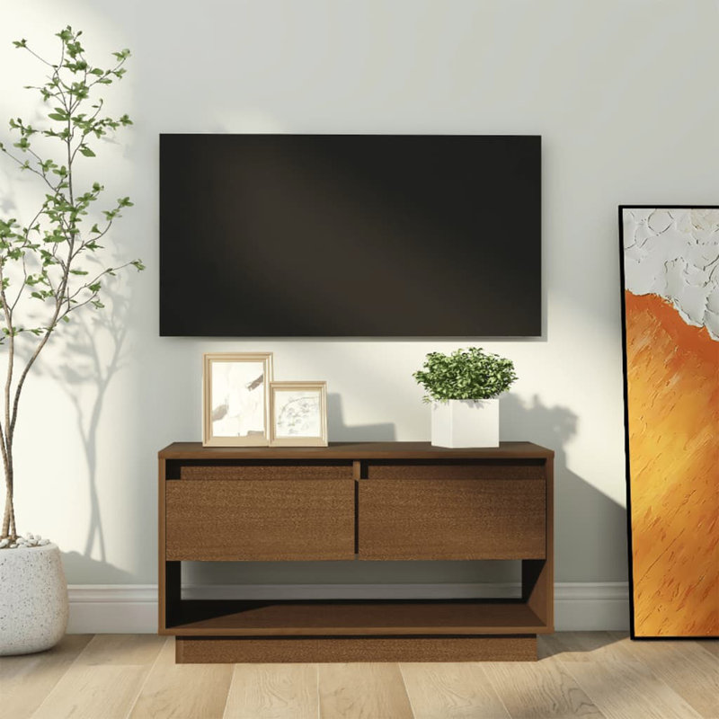 Irasemis Unfinished TV Stand for TVs up to 32", Honey Brown