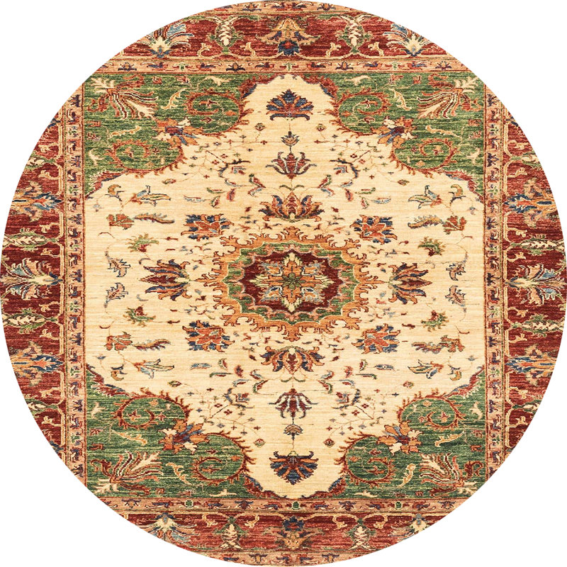 Tapis abstrait moderne 3381, Rond 5 pi