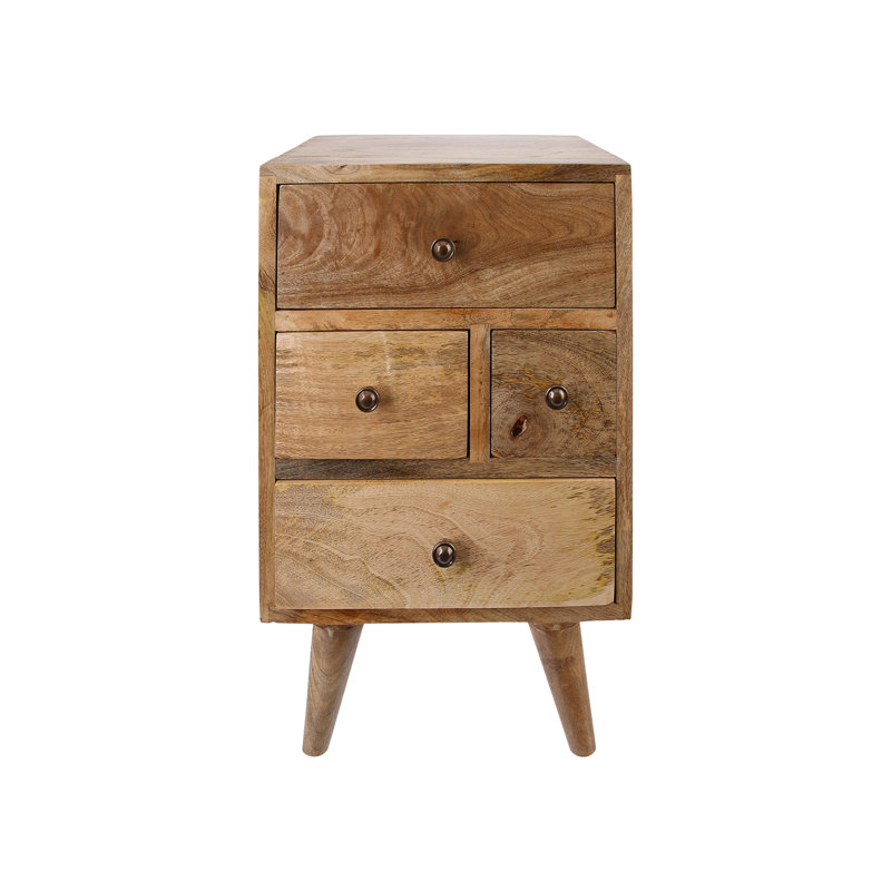 Leonardo 36cm W Solid Wood Bedside Table