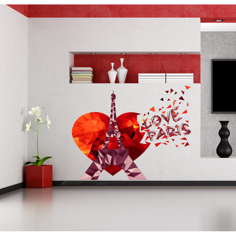 Adhésif décoratif en forme de tour de Paris polygonale, H 33 po x L 33 po