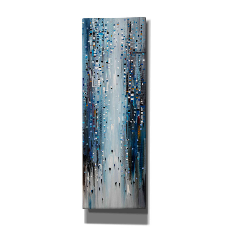 «City Blues» par Ekaterina Ermilkina, art mural sur toile, H 20 po x l 60 po x P 2 po
