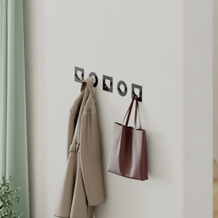 Neveen Metal Wall Organizer with Key Hooks Set of 5