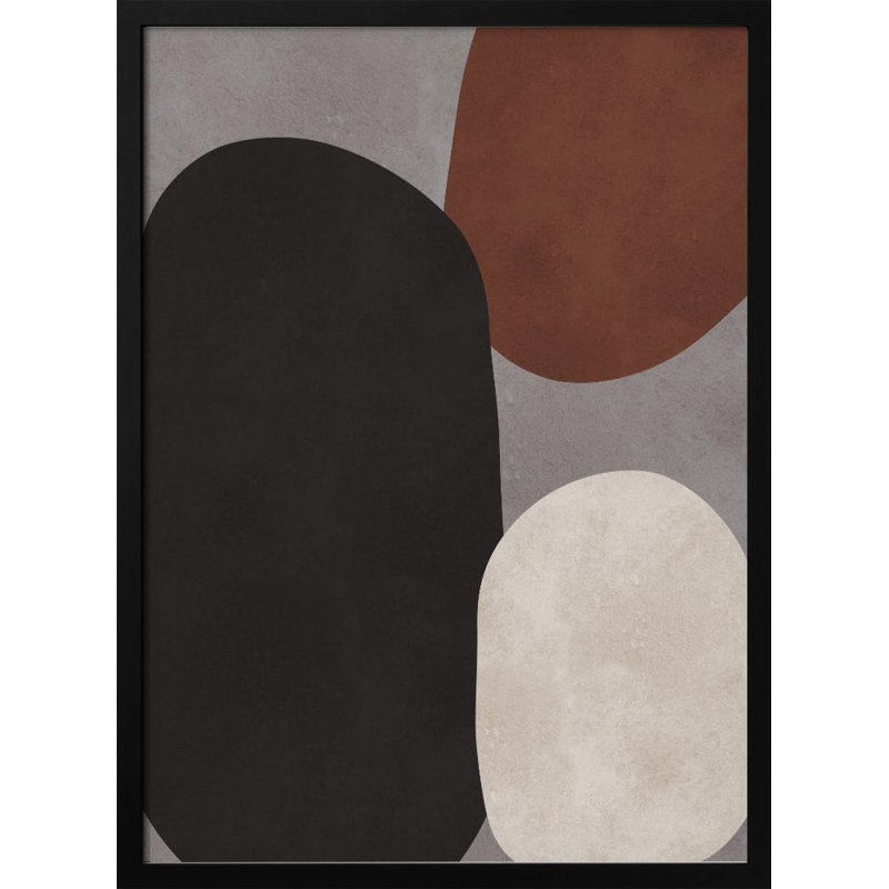 "Expressionist abstrait", art mural texturé encadré, Noir, noir, noir, noir, H 24 po x l 18 po